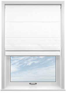 Menton, Pure White - Twist&Fit Roman Blind